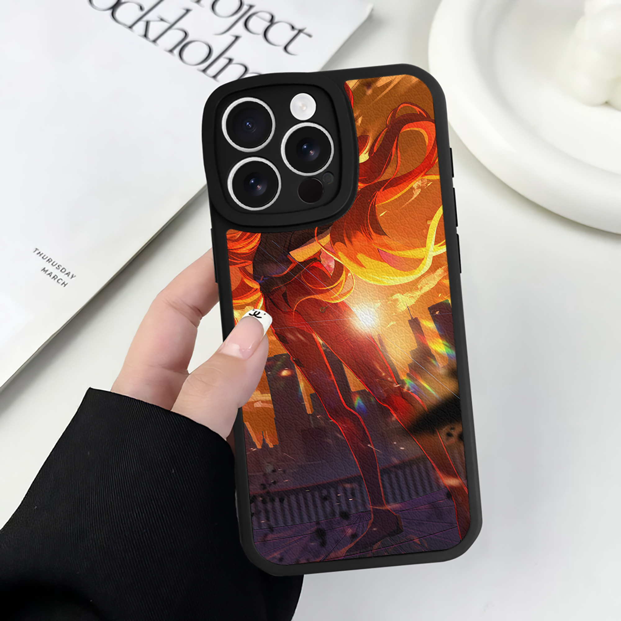 （画像用） EVA 新世紀エヴァンゲリオン 【iPhone 16シリーズ対応】シリコンスマホケース（レザー調） 材質：シリコン